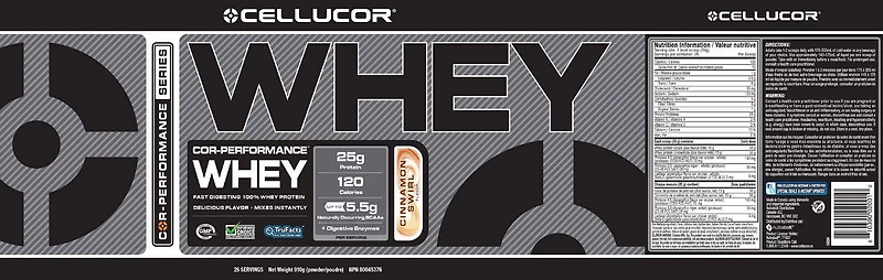 Suppléments nutritionnels G4 COR-performance de Cellucor en tourbillonnement de lactosérum à la cannelle