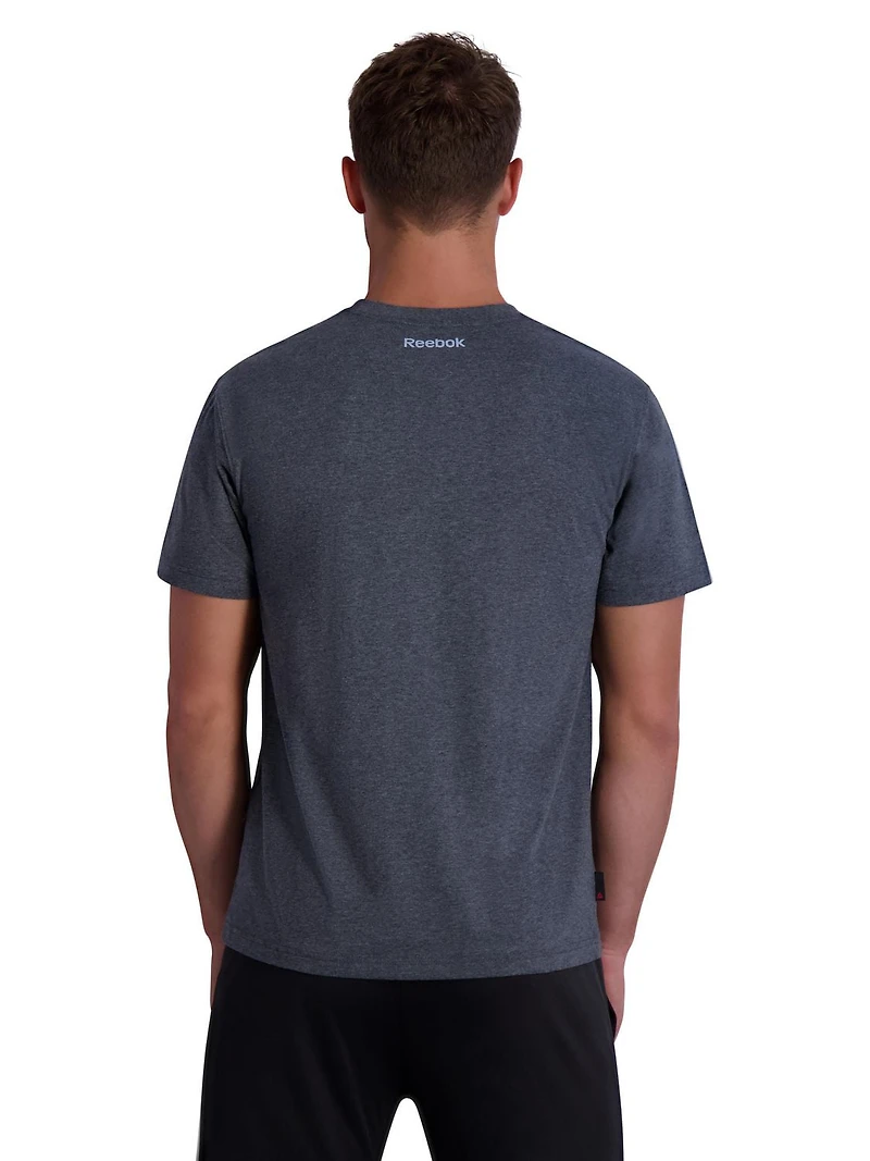 Reebok T-shirt à manches courtes Wordmark Graphic pour hommes