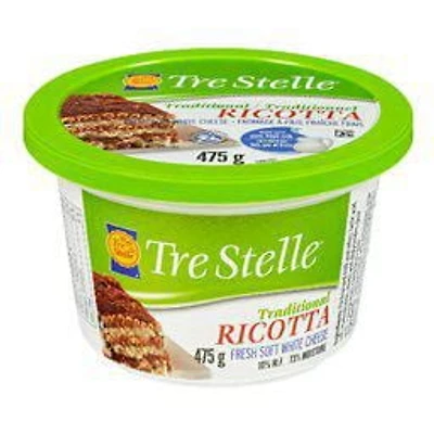 Tre Stelle Traditional Ricotta Fresh Soft White Cheese, 475 g