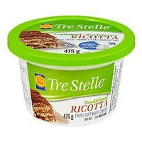 Tre Stelle Traditional Ricotta Fresh Soft White Cheese, 475 g