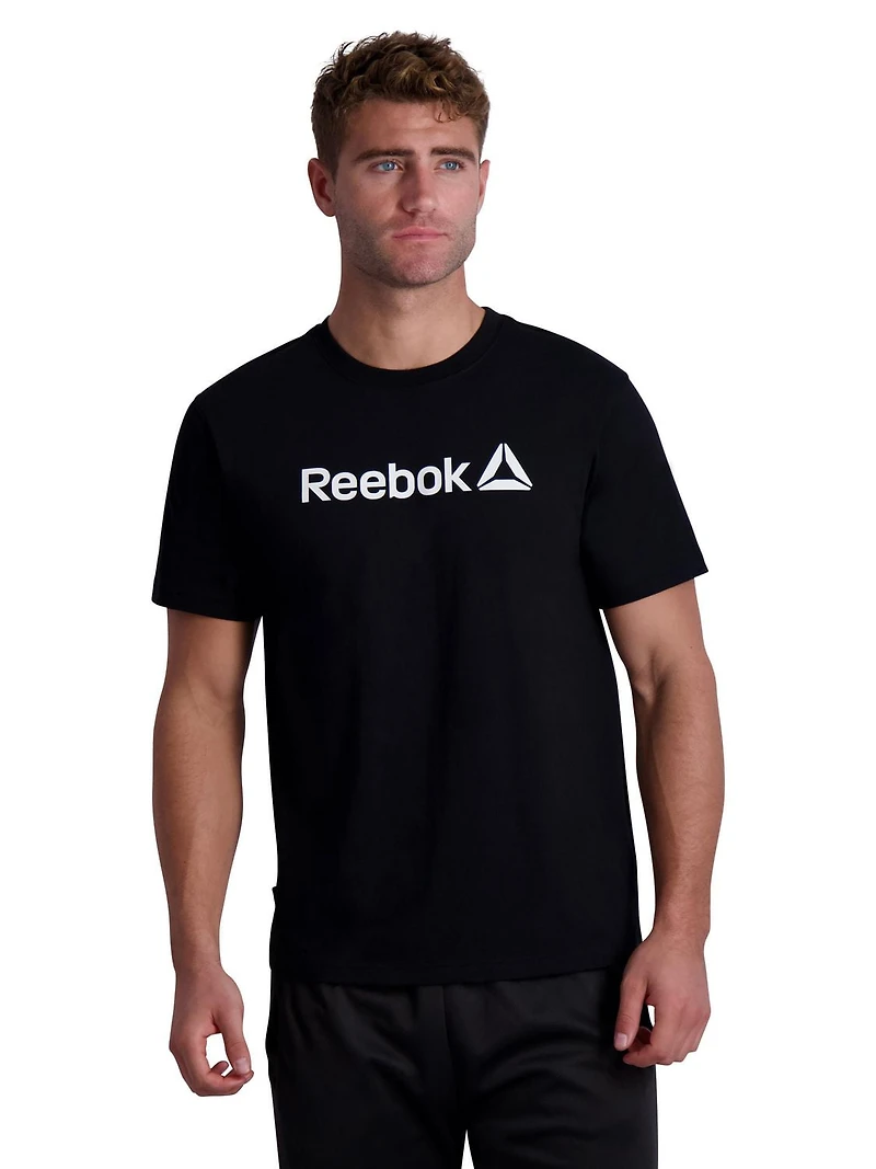 Reebok T-shirt à manches courtes Wordmark Graphic pour hommes Tailles S-2XL