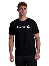 Reebok T-shirt à manches courtes Wordmark Graphic pour hommes Tailles S-2XL