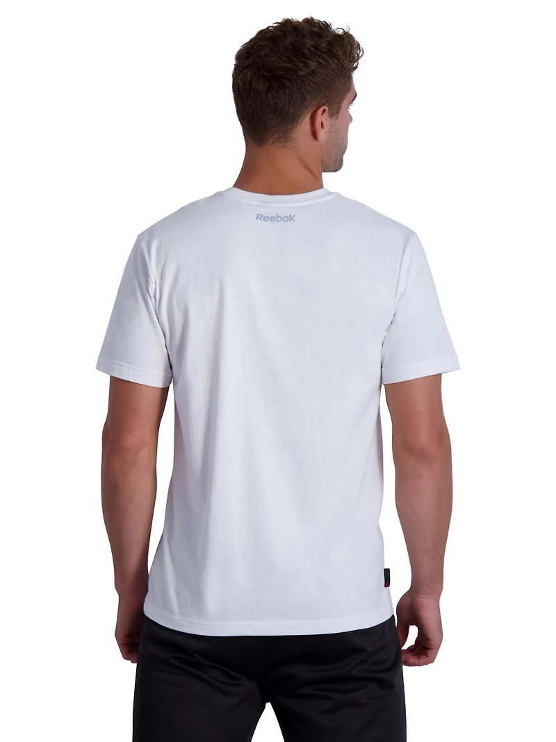 Reebok T-shirt à manches courtes Wordmark Graphic pour hommes Tailles S-2XL