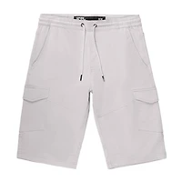 Dark Black Men's Pull on Cargo Capri Short - Cream, Sizes S-XXL