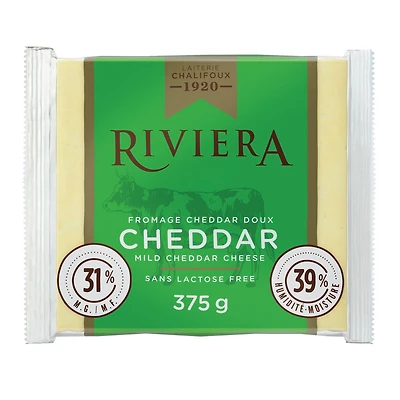Riviera 31 % M.F. Mild Cheddar Cheese, 375 g