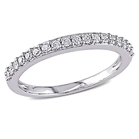 Miabella 0.25 Carat T.W. Diamond 10 K White Gold Anniversary Ring