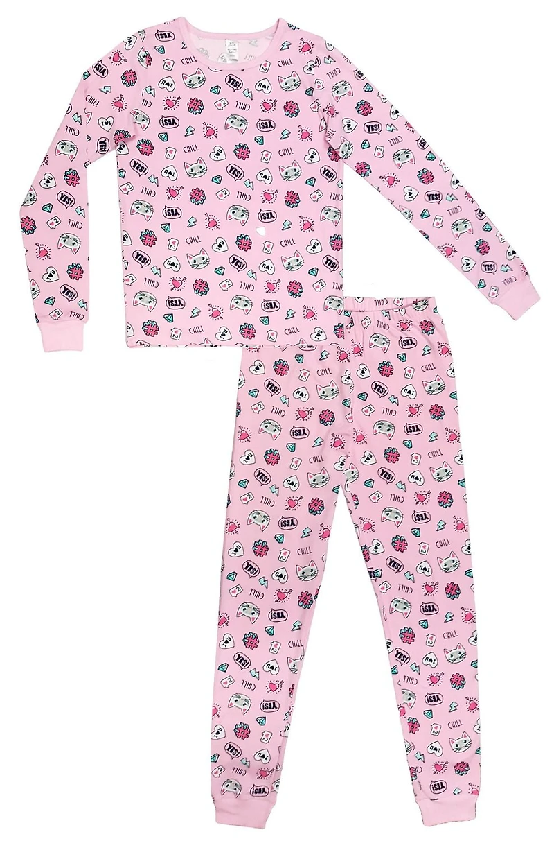 George Girls' 2-Piece Long Sleeve Pajama Set