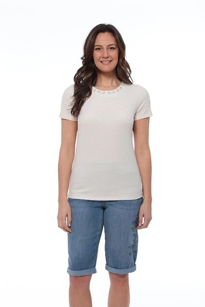 JAX t-shirt à rayures pour femmes avec ornements