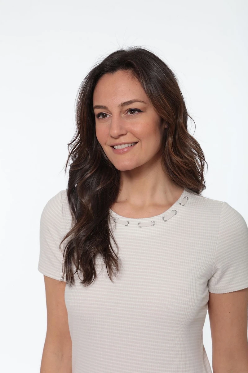 JAX Women's Striped Grommet T-Shirt