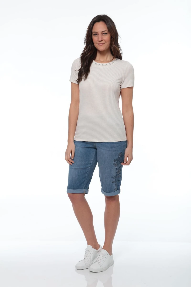 JAX t-shirt à rayures pour femmes avec ornements