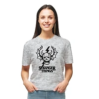 Ladies Stranger Things Skull Short Sleeve T-Shirt