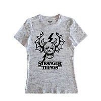 Ladies Stranger Things Skull Short Sleeve T-Shirt