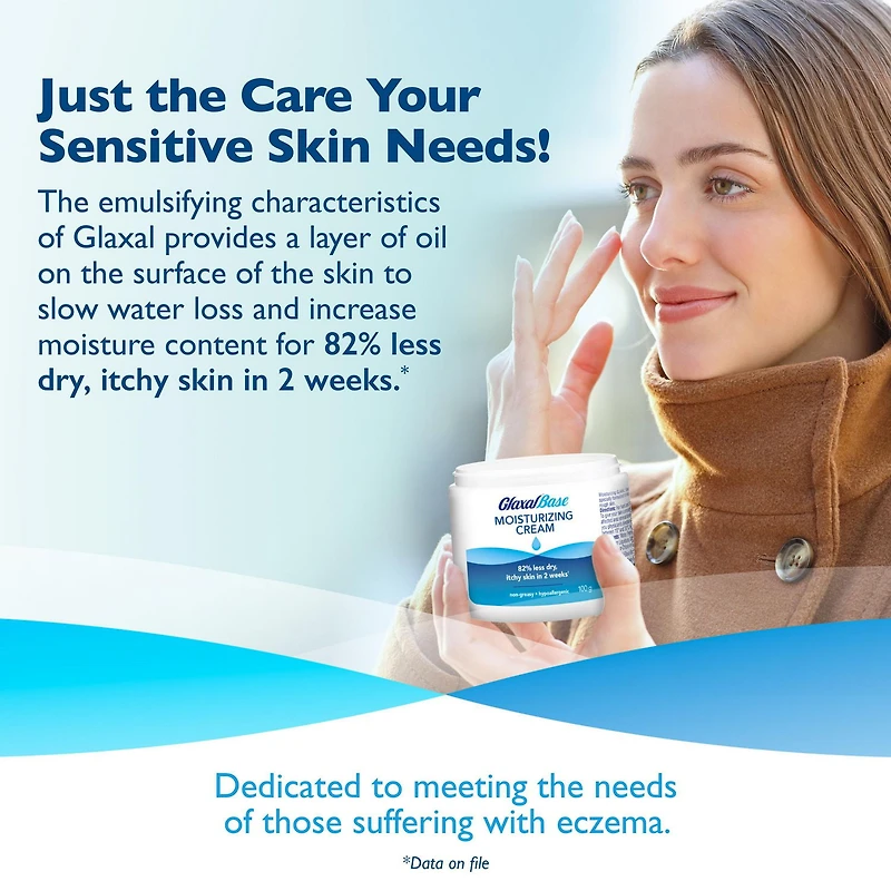 Glaxal Base Sensitive Skin Moisturizing Cream, Relieves Dry, Chapped and Rough Skin, 450g