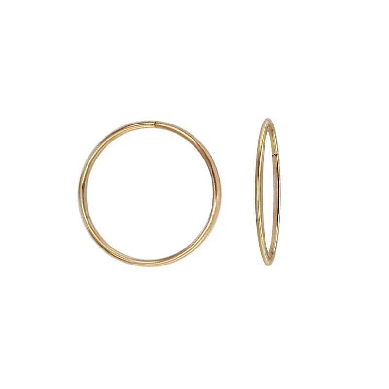 Luxury Designs 10KT Gold Set of 3 10mm hoops in White Gold, Yellow Gold and Rose Gold