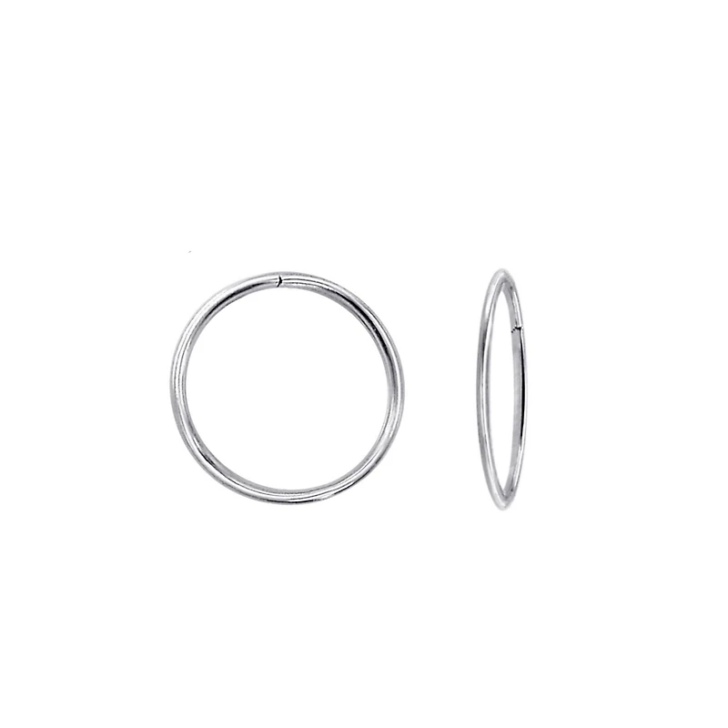 Luxury Designs 10KT Gold Set of 3 10mm hoops in White Gold, Yellow Gold and Rose Gold