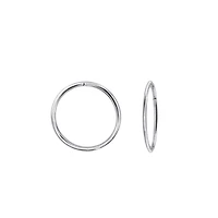 Luxury Designs 10KT Gold Set of 3 10mm hoops in White Gold, Yellow Gold and Rose Gold