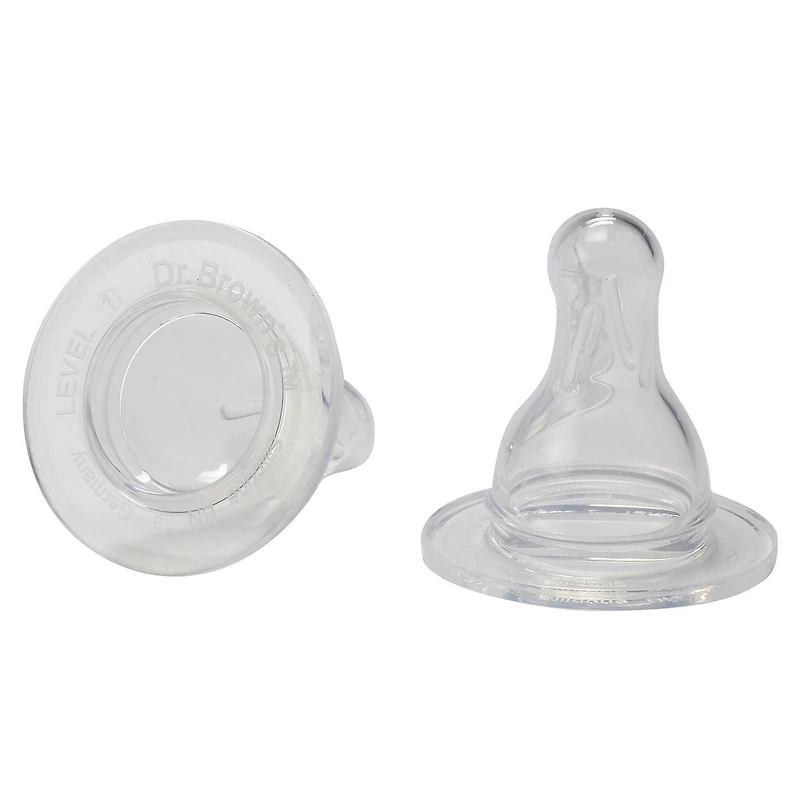 Dr. Brown's - Niveau 1 Tétine pour biberon standard, paq. de 2
