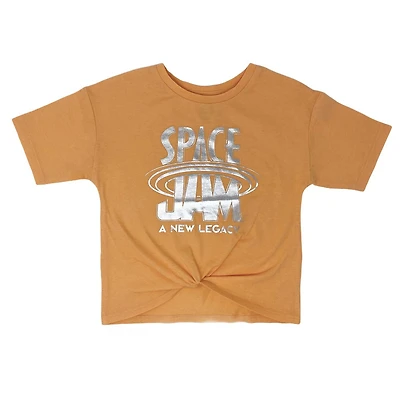 Space Jam Girls short sleeve tee shirt with front knot