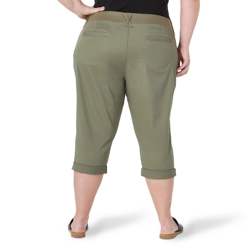 Lee Riders Women's Plus Comfort Waist Utility Capri