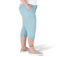 Lee Riders Women's Plus Comfort Waist Utility Capri