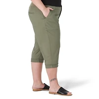 Lee Riders Women's Plus Comfort Waist Utility Capri