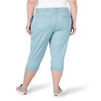 Lee Riders Women's Plus Comfort Waist Utility Capri
