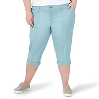 Lee Riders Women's Plus Comfort Waist Utility Capri