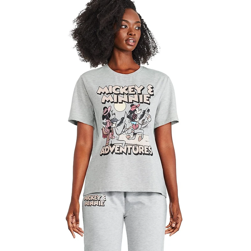 Disney Women's Mickey and Minnie Mouse Tee