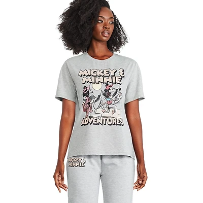 Disney Women's Mickey and Minnie Mouse Tee
