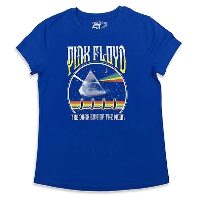 Pink Floyd Tee shirt femme. Ce t-shirt à manches courtes ajusté et col rond pour femme peut facilement être porté avec votre jean ou votre bas préféré et