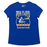 Pink Floyd Tee shirt femme. Ce t-shirt à manches courtes ajusté et col rond pour femme peut facilement être porté avec votre jean ou votre bas préféré et