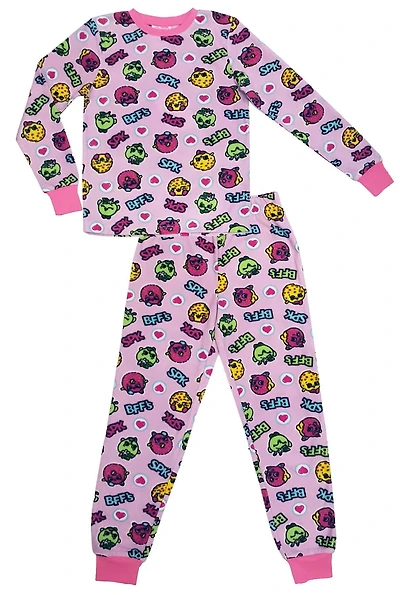 Shopkins Toddler Boys' Micro-polar Long Sleeve Pajama Set All-Over-Print