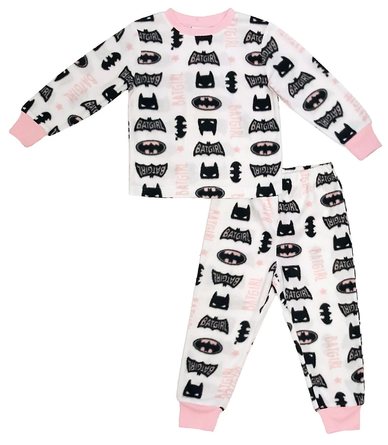 Batgirl Girls' Long Sleeve Pajama Set All-Over-Print