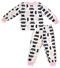 Batgirl Girls' Long Sleeve Pajama Set All-Over-Print