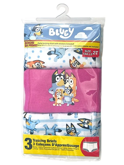 Bluey sous-vêtements d'apprentissage lot de 3 slips (fille) sous vêtements