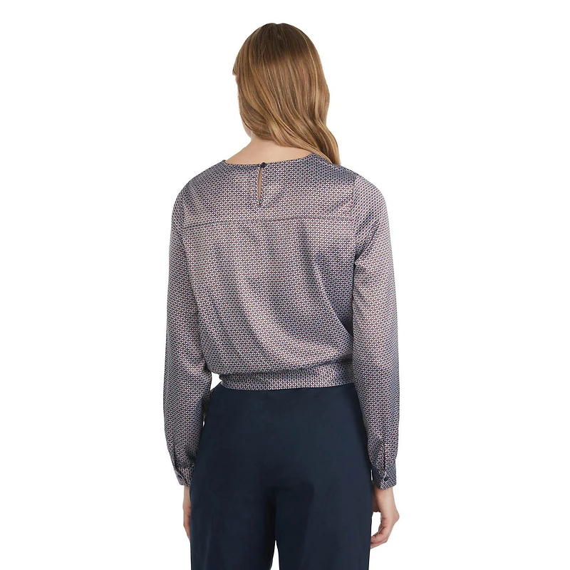 Mexx Women’s Cropped Printed Geo Top with Self Tie