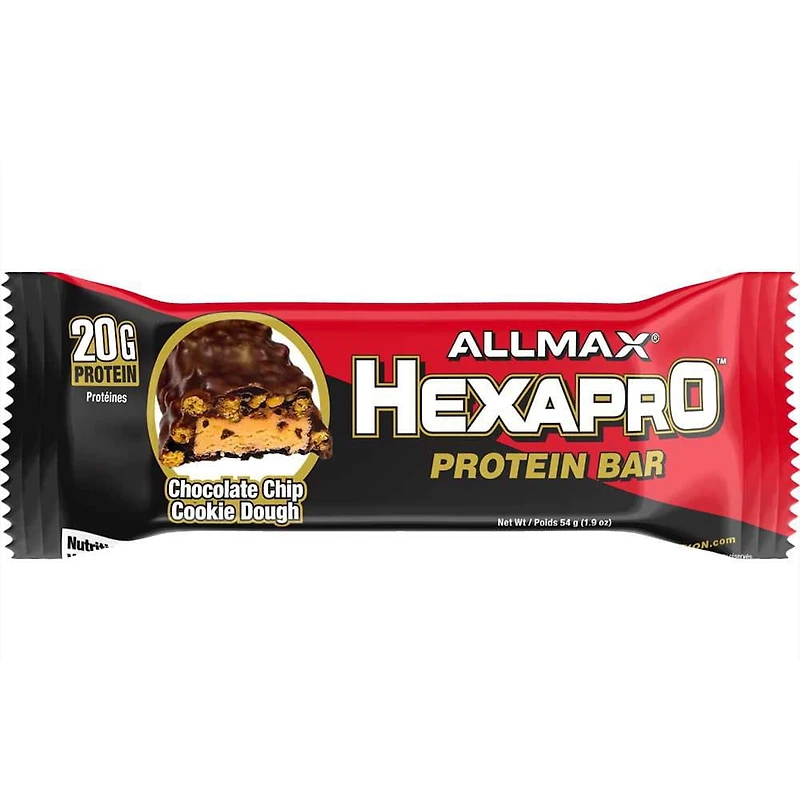 Allmax Hexapro Barre Protéinée Chocolat Beurre de Cacahuète Tasse Barre énergétique en protéines<br>20G de protéines