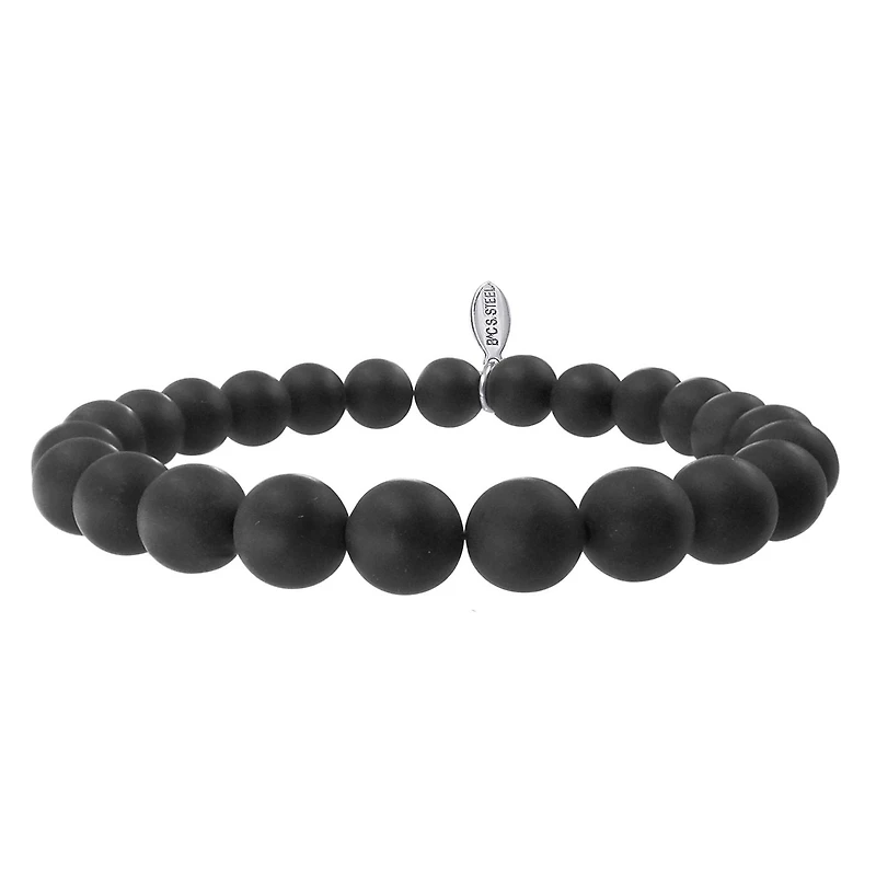 Luxury Designs Tiger Eye & Onyx Men’s stretch bracelets and Duo necklace set
