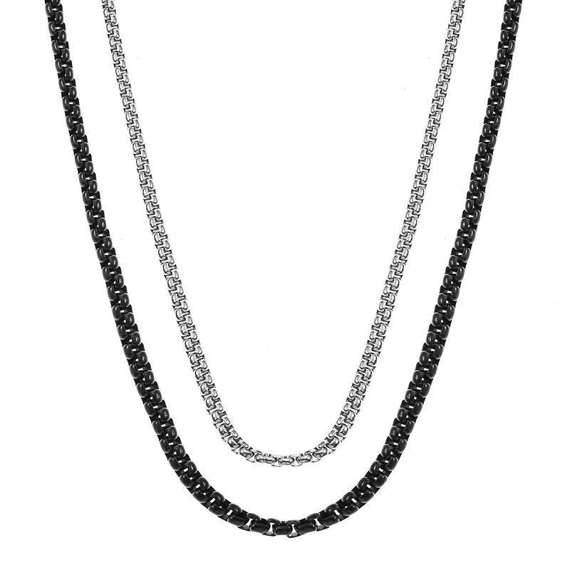 Luxury Designs Tiger Eye & Onyx Men’s stretch bracelets and Duo necklace set