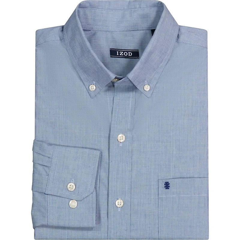 IZOD TISSÉ CLASSIQUE À MANCH LONG HOMME