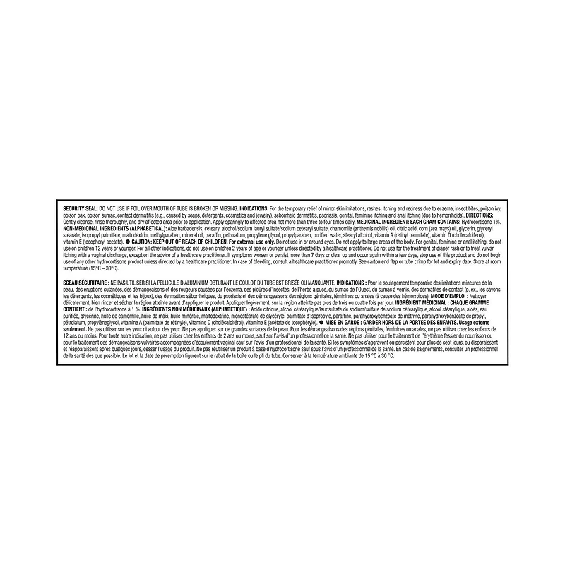 Equate 1% d'Hydrocortisone crème anti-démangeaison plus crèmes hydratantes Formule DOUBLE ACTION<br><br>30 g