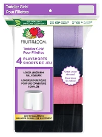 Shorts de Jeu pour fillettes, paquet de 4 2T – 5T