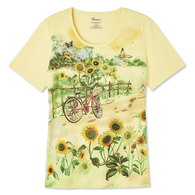 T-shirt imprimé à manches courtes Penmans pour femmes