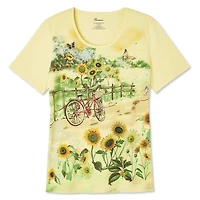 T-shirt imprimé à manches courtes Penmans pour femmes