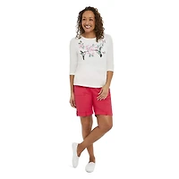 Short avec ceinture montée côtelée Penmans pour femmes