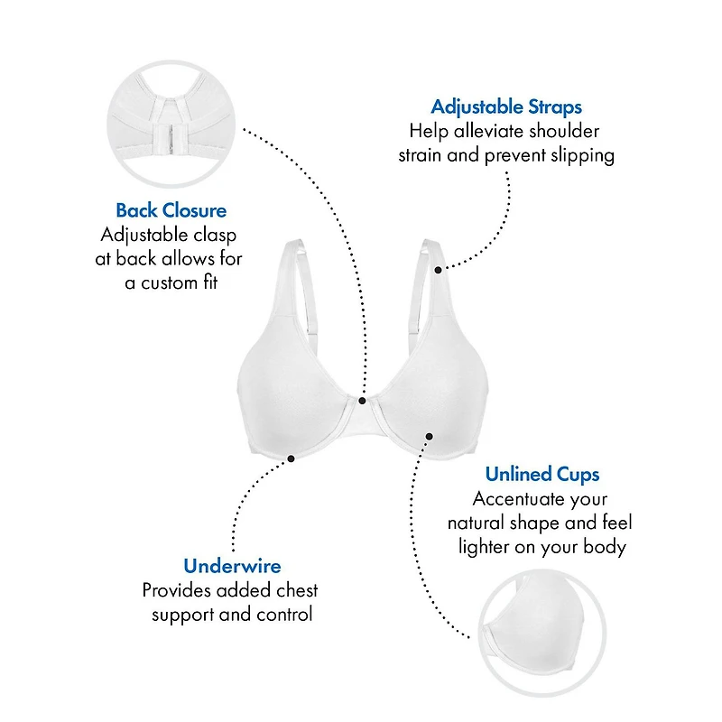 Bestform 9700100 Everyday Unlined Cotton Stretch T-Shirt Bra with Underwire Support