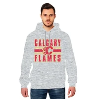Chandail à capuchon à manches longues à rayures rétro des Flames de Calgary de la LNH pour hommes