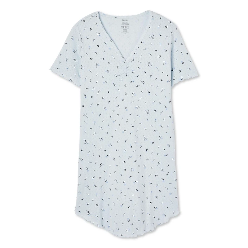 Chemise de nuit en pointelle George pour femmes