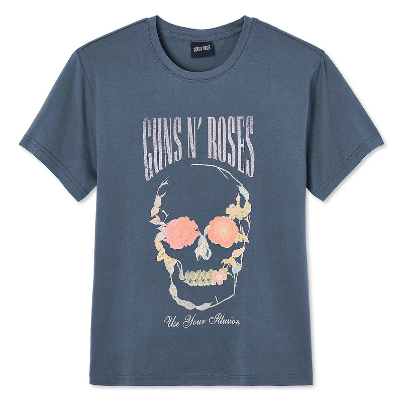 T-shirt à manches courtes Guns N’ Roses pour femmes