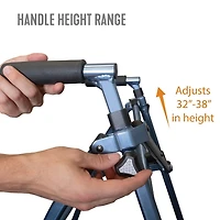 Stander Wonder Walker Plus, Lightweight Folding Rolling Walker for Seniors, Collapsible Travel EZ Fold-N-Go Walker with Wheels, Glides, & Basket, Compact Standard Walker